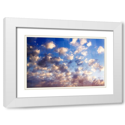Waking Clouds II White Modern Wood Framed Art Print with Double Matting by Hausenflock, Alan