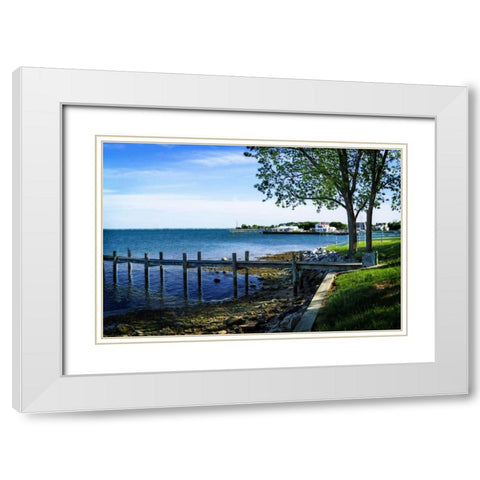 On The Chesapeake II White Modern Wood Framed Art Print with Double Matting by Hausenflock, Alan