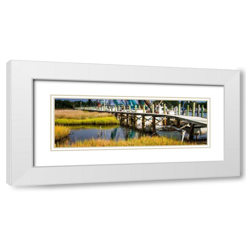 White Point Harbor White Modern Wood Framed Art Print with Double Matting by Hausenflock, Alan