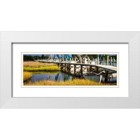 White Point Harbor White Modern Wood Framed Art Print with Double Matting by Hausenflock, Alan