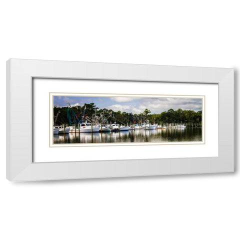 White Point Harbor White Modern Wood Framed Art Print with Double Matting by Hausenflock, Alan