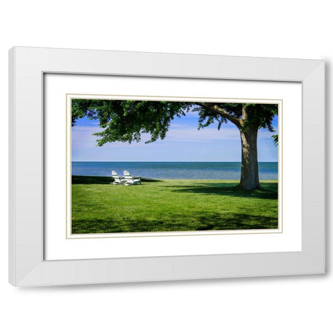 Together II White Modern Wood Framed Art Print with Double Matting by Hausenflock, Alan
