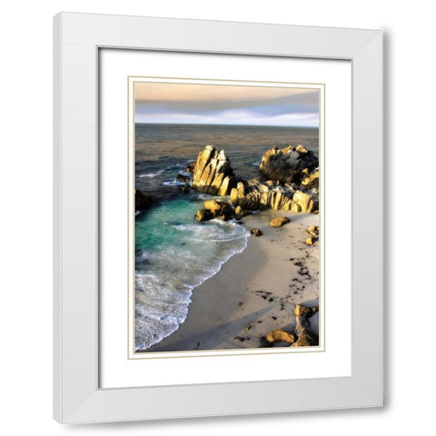 Lovers Point III White Modern Wood Framed Art Print with Double Matting by Hausenflock, Alan