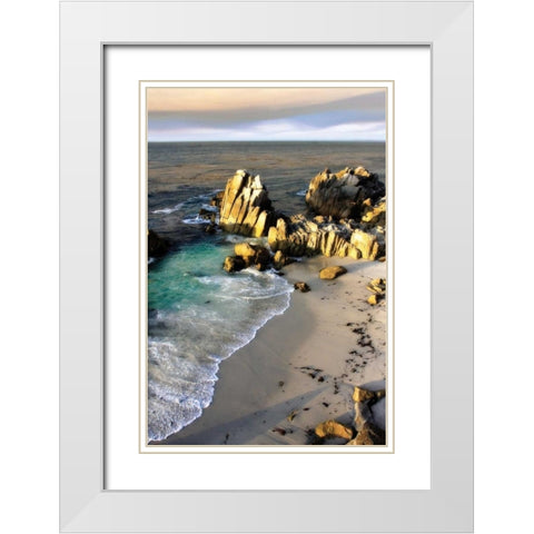 Lovers Point III White Modern Wood Framed Art Print with Double Matting by Hausenflock, Alan