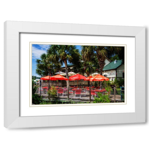 Vacation Destination II White Modern Wood Framed Art Print with Double Matting by Hausenflock, Alan