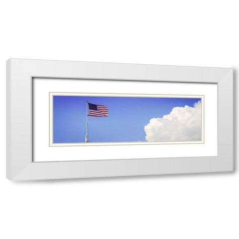 Ol Glory III White Modern Wood Framed Art Print with Double Matting by Hausenflock, Alan