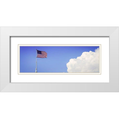 Ol Glory III White Modern Wood Framed Art Print with Double Matting by Hausenflock, Alan
