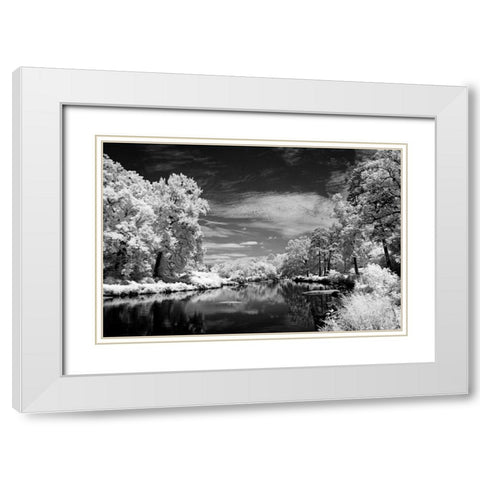 Bryan Lake I White Modern Wood Framed Art Print with Double Matting by Hausenflock, Alan