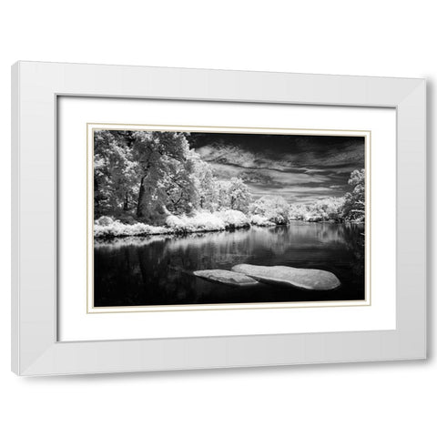 Bryan Lake III White Modern Wood Framed Art Print with Double Matting by Hausenflock, Alan