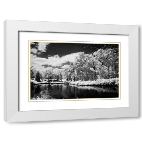 Bryan Lake IV White Modern Wood Framed Art Print with Double Matting by Hausenflock, Alan