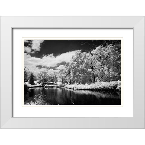 Bryan Lake IV White Modern Wood Framed Art Print with Double Matting by Hausenflock, Alan