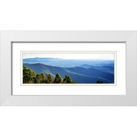 Blue Ridge Mountains II White Modern Wood Framed Art Print with Double Matting by Hausenflock, Alan