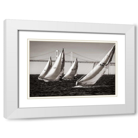 Heading Up I BW White Modern Wood Framed Art Print with Double Matting by Hausenflock, Alan
