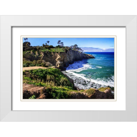 La Jolia North Shore II White Modern Wood Framed Art Print with Double Matting by Hausenflock, Alan
