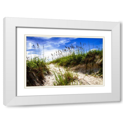 To the Beach II White Modern Wood Framed Art Print with Double Matting by Hausenflock, Alan