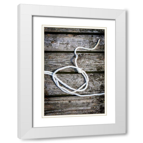 Halyard I White Modern Wood Framed Art Print with Double Matting by Hausenflock, Alan