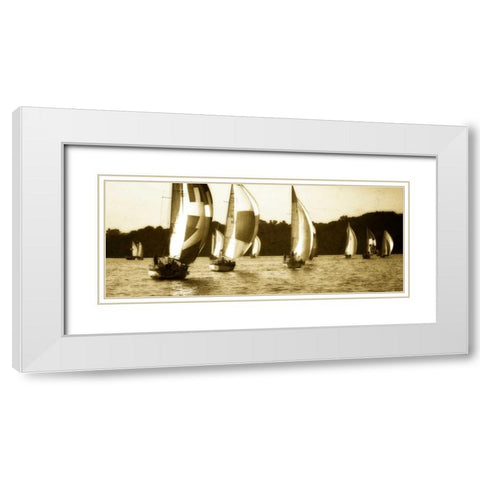 Sailing Home IV White Modern Wood Framed Art Print with Double Matting by Hausenflock, Alan