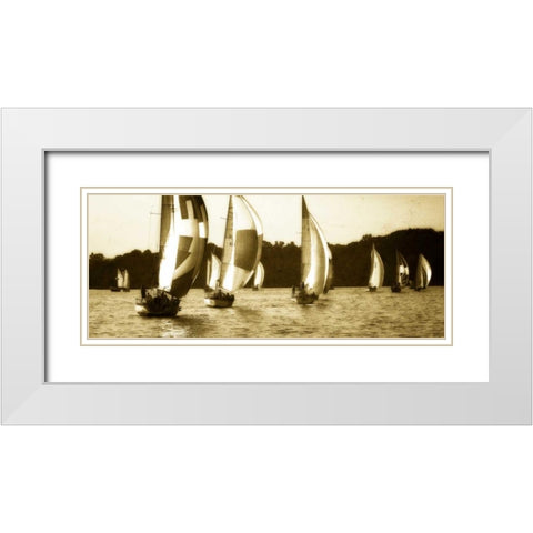Sailing Home IV White Modern Wood Framed Art Print with Double Matting by Hausenflock, Alan