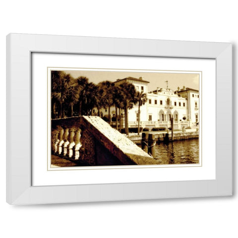 Vizcaya II White Modern Wood Framed Art Print with Double Matting by Hausenflock, Alan