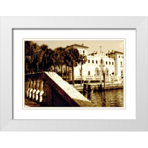 Vizcaya II White Modern Wood Framed Art Print with Double Matting by Hausenflock, Alan