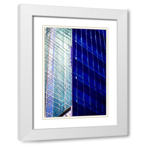 Blue Tower II White Modern Wood Framed Art Print with Double Matting by Hausenflock, Alan