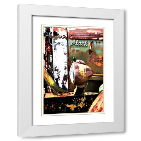 Rusty Old Truck III White Modern Wood Framed Art Print with Double Matting by Hausenflock, Alan