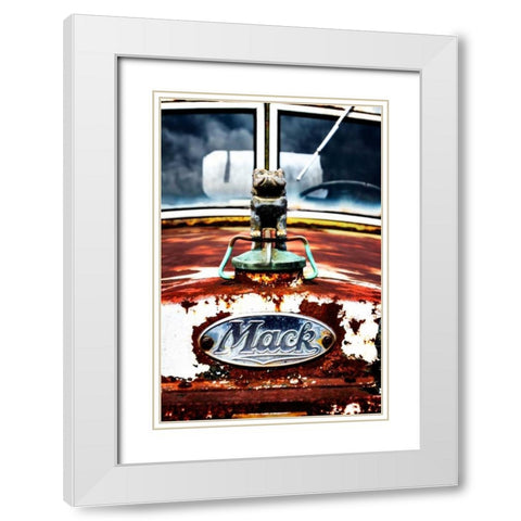 Rusty Old Truck IV White Modern Wood Framed Art Print with Double Matting by Hausenflock, Alan
