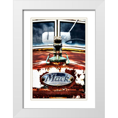 Rusty Old Truck IV White Modern Wood Framed Art Print with Double Matting by Hausenflock, Alan