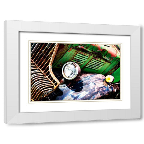 Rusty Old Truck VII White Modern Wood Framed Art Print with Double Matting by Hausenflock, Alan
