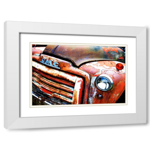 Rusty Old Truck VIII White Modern Wood Framed Art Print with Double Matting by Hausenflock, Alan