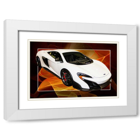 Sleek Sports Car II White Modern Wood Framed Art Print with Double Matting by Hausenflock, Alan