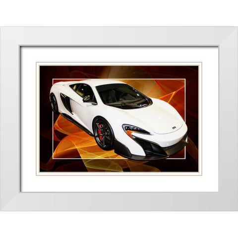 Sleek Sports Car II White Modern Wood Framed Art Print with Double Matting by Hausenflock, Alan