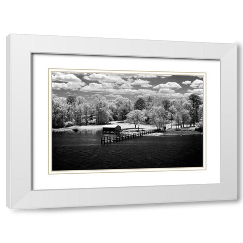 Spring on the Mattaponi I White Modern Wood Framed Art Print with Double Matting by Hausenflock, Alan