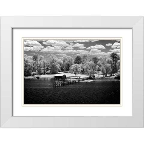 Spring on the Mattaponi I White Modern Wood Framed Art Print with Double Matting by Hausenflock, Alan