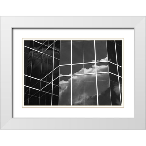 Clouds in the Glass I White Modern Wood Framed Art Print with Double Matting by Hausenflock, Alan