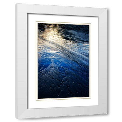 Water Etchings I White Modern Wood Framed Art Print with Double Matting by Hausenflock, Alan