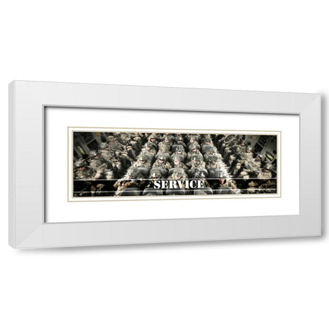 Service White Modern Wood Framed Art Print with Double Matting by Hausenflock, Alan