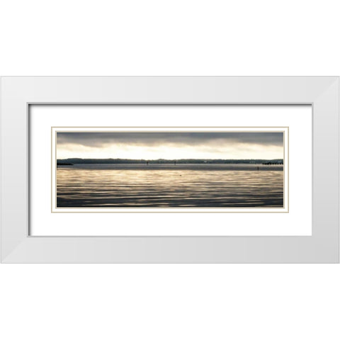 Foreboding Sunrise I White Modern Wood Framed Art Print with Double Matting by Hausenflock, Alan