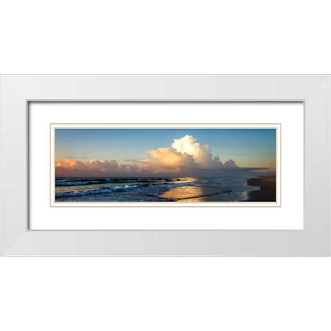 Cloud Bank Sunrise II White Modern Wood Framed Art Print with Double Matting by Hausenflock, Alan