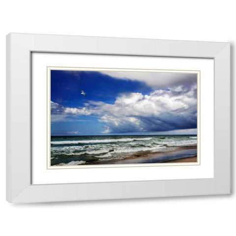 Awesome Beach Day II White Modern Wood Framed Art Print with Double Matting by Hausenflock, Alan