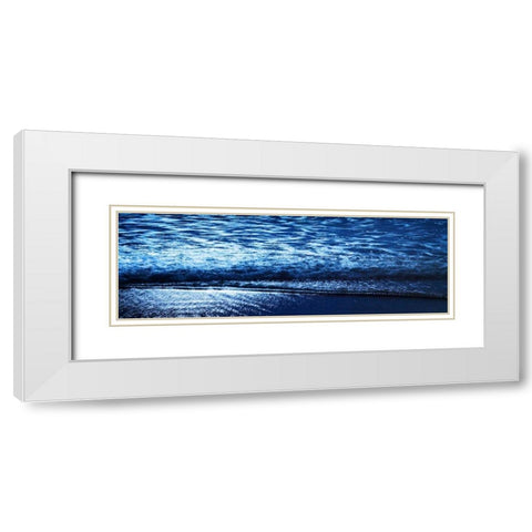 Blue Water I White Modern Wood Framed Art Print with Double Matting by Hausenflock, Alan