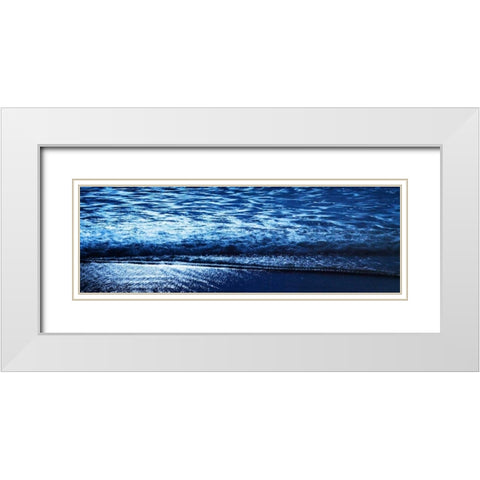 Blue Water I White Modern Wood Framed Art Print with Double Matting by Hausenflock, Alan