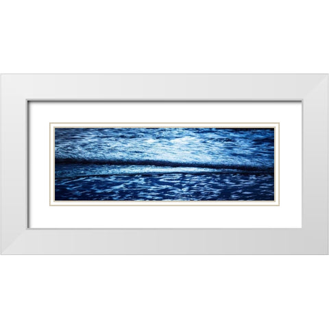 Blue Water II White Modern Wood Framed Art Print with Double Matting by Hausenflock, Alan