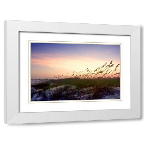 Rosey Sunset II White Modern Wood Framed Art Print with Double Matting by Hausenflock, Alan