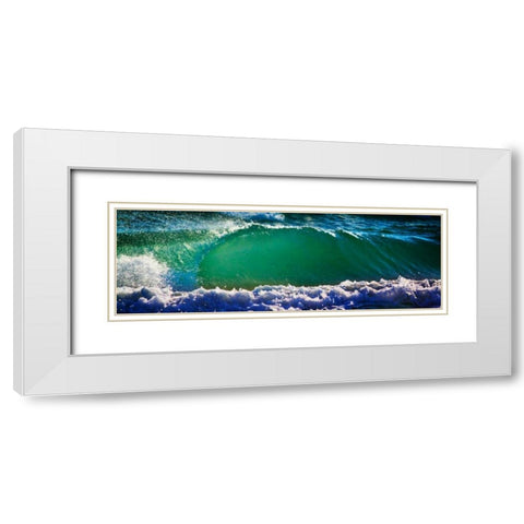 Breaking Wave II White Modern Wood Framed Art Print with Double Matting by Hausenflock, Alan