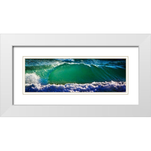 Breaking Wave II White Modern Wood Framed Art Print with Double Matting by Hausenflock, Alan