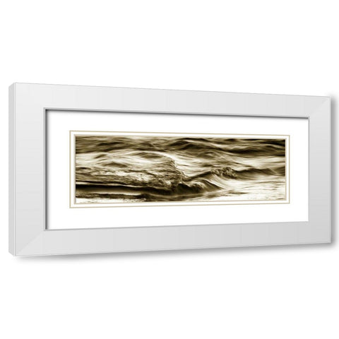 Rippling Waters I White Modern Wood Framed Art Print with Double Matting by Hausenflock, Alan