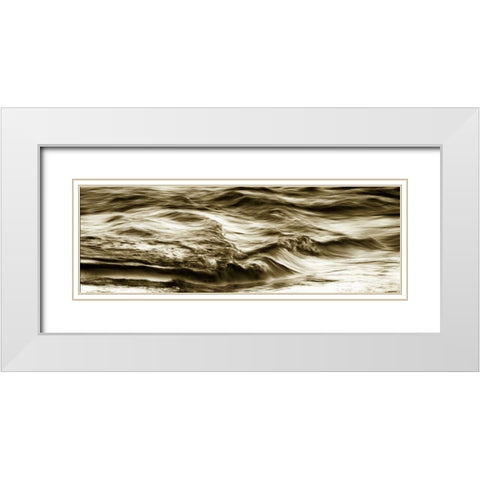 Rippling Waters I White Modern Wood Framed Art Print with Double Matting by Hausenflock, Alan