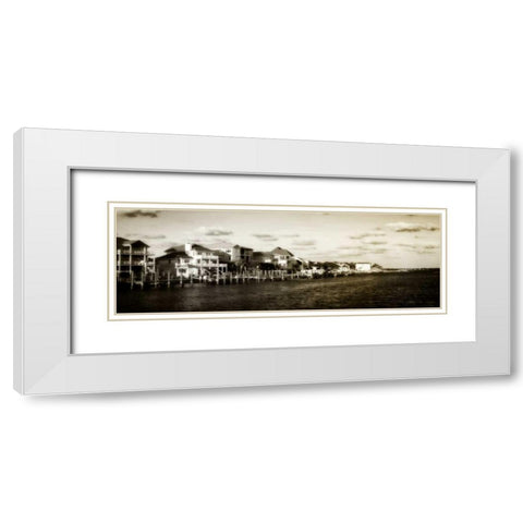 North River Channel White Modern Wood Framed Art Print with Double Matting by Hausenflock, Alan