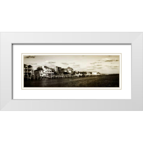 North River Channel White Modern Wood Framed Art Print with Double Matting by Hausenflock, Alan